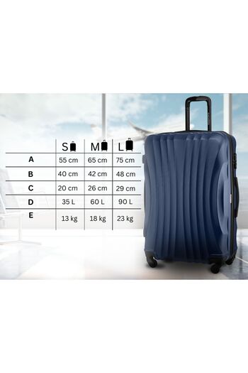 zagatto Troler mare, Albastru, 75x48x29cm, Bagaj cala, 90L, Troller, Cifru, 4 roti 360, Valiza ABS, ZG505A