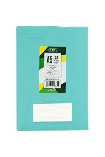 Roco Neon Green Lined Notebook A5 - 40 Sheets