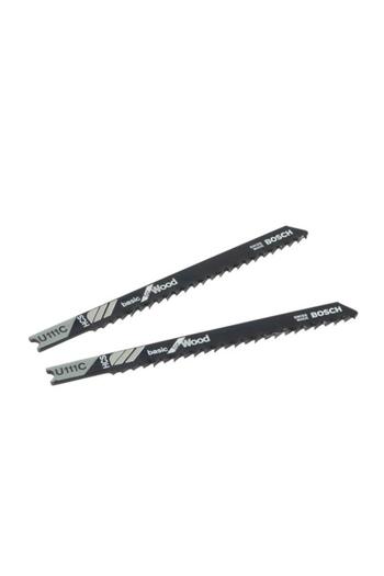 Generic BOSCH 2-Piece High Carbon Steel Jigsaw Blades Black 91mm JE2 609 256 755