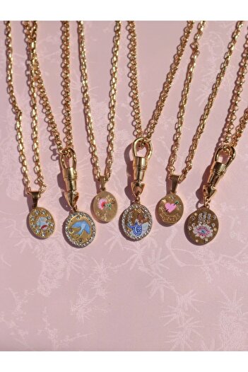 Reorah Collection Vintage Luna Eye Steel Necklace