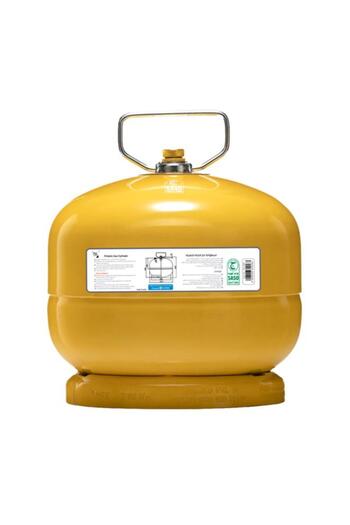 Generic erorex Portable Compact Easy Attachment Refillable Camping Gas Tank Yellow 2kg 201109Y