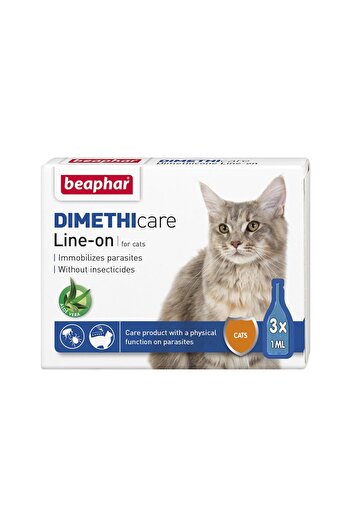 Beaphar Dimethicare Line-On Cat - 3 x 1 ml