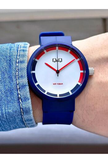 Q&Q Waterproof Plastic Cord Men Wrist Watch