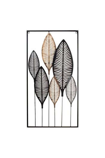 Jumbo Metal Decorative Painting Leaves 40x75x2cm