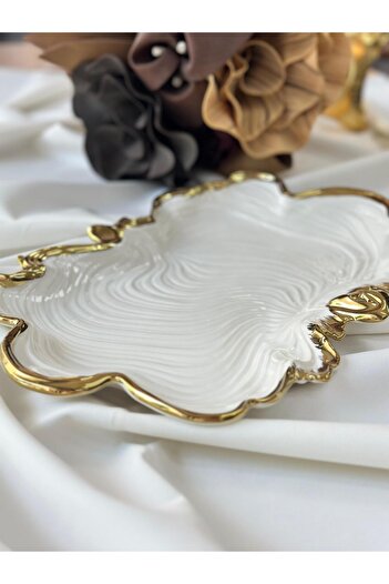 MD MİMOZA DEKOR Albero Rectangular Presentation Plate 39 cm