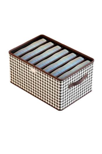 huitich Foldable Clothes Organizer Storage Box with Steel Handle 44cm x 30cm x 20cm