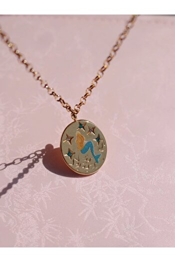 Reorah Collection Vintage Luna Mermaid Steel Necklace