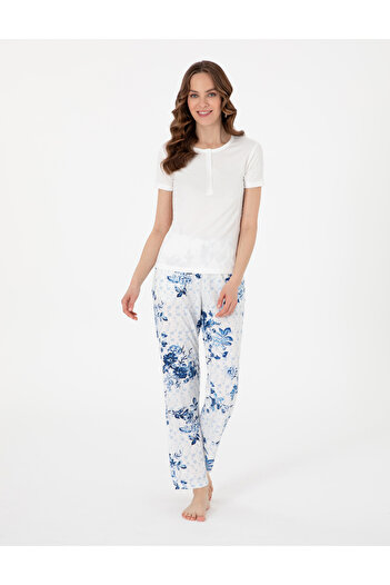 Pierre Cardin White Short Sleeve Pajama Set 50318991-Vr013