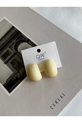shop Off White - Cream, Needle Part Silver Acrylic Beach Earring