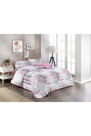 Kristal By Taç Crystal Geometric Four Seasons Quilted Single Quilt Can Be Placed Duvet Cover Set