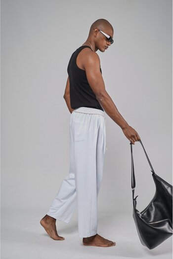 king brich Shalwar Cut Elastic Waist Trousers
