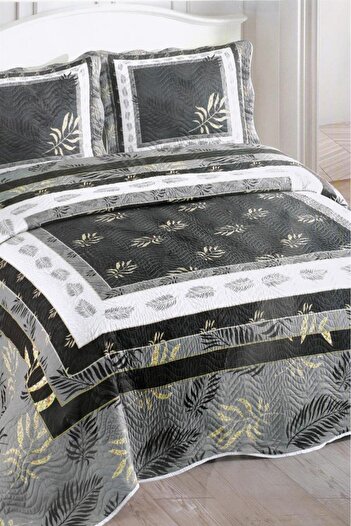 Çeyiz Diyarı Camelia Printed Quilted Double Bedspread