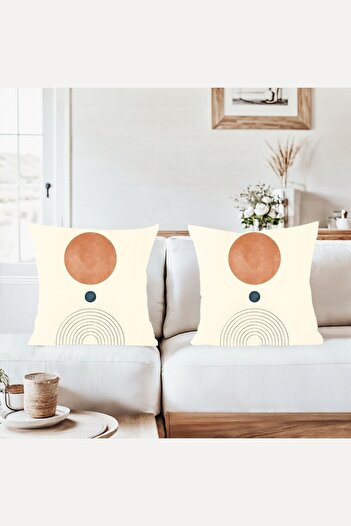on the clouds Bohemian White Floor Tile Pattern Combination Hidden Zippered Throw Pillow Cover Pillow Case Set (2Pcs)