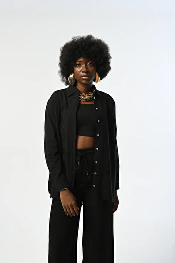 Orfeo Negro Bird Embroidered Cotton Shirt