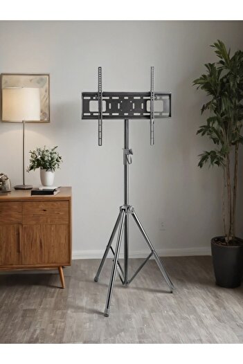 micasa Sturdy Steel and Plastic Tilting TV Mount with Adjustable Portable Tripod Stand