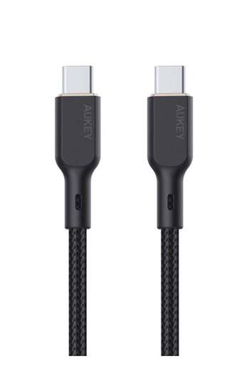 AUKEY Nylon Braided USB-C To USB-C Cable With Kevlar Core 1.8M 100W Black