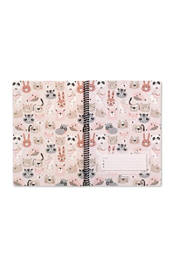 Keskin Colors Sharp Color Animal Friends Striped Notebook (16,5 X 22,5 cm)