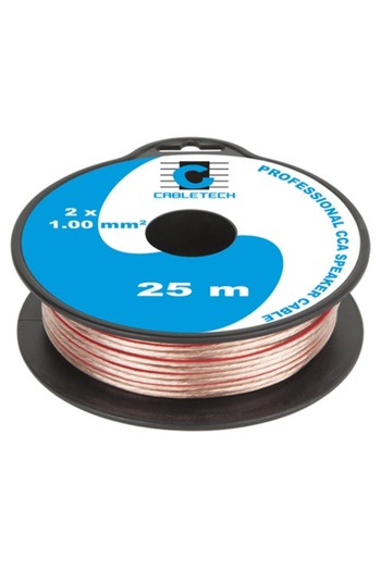 OEM SPEAKER CABLE CCA 2X1.00MM TRANSPARENT 25M