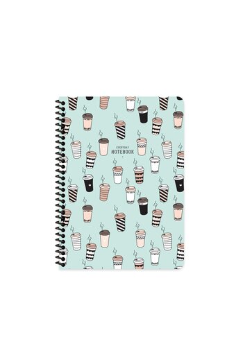 Keskin Colors دفتر ملاحظات مخطط باللون القهوة الحادة (16.5 × 22.5 سم)