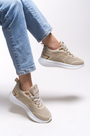 Riccon Graryll Unisex Sneaker 001218 Bej Beyaz