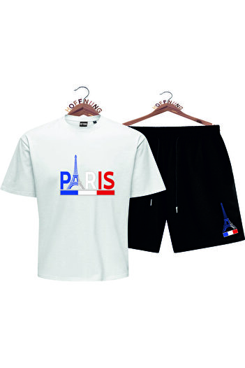 HOFFNUNG Full Shorts Eiffel Tower Oversize
