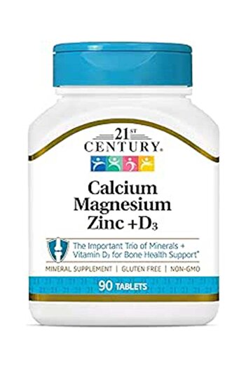 21st Century Calcium Magnesium Zinc + D3 90 Tablets