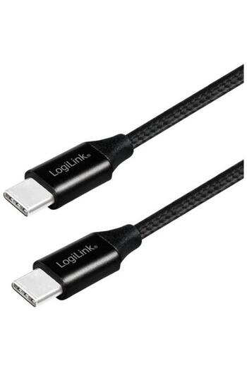 LogiLink Logilink data cable, CU0154, USB 2.0, USB Type-C (T) to USB Type-C (T), 1m, Premium (Black)