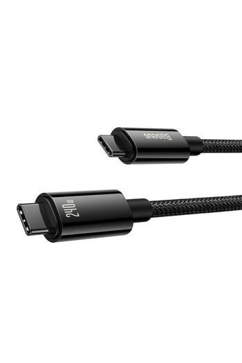 Baseus Cablu de date Baseus Tungsten Gold, USB Type-C, 240W, 1m (Negru)