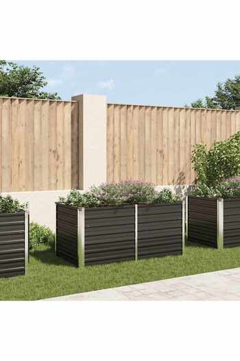 vidaxl Raised Garden Bed Anthracite 160x80x77 cm Galvanised Steel