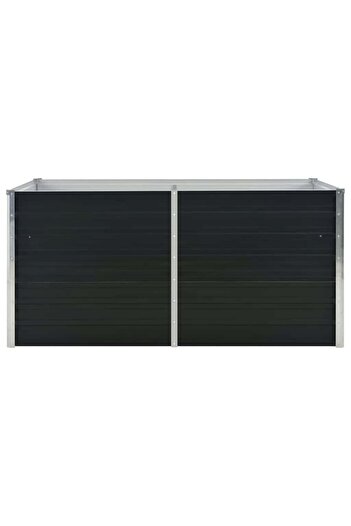 vidaxl Raised Garden Bed Anthracite 160x80x77 cm Galvanised Steel