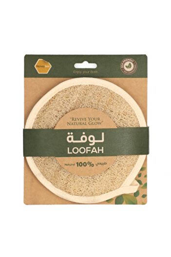 Generic HONEY BEE Lightweight Eco Friendly Natural Round Shape Bath Loofah Beige BG 003