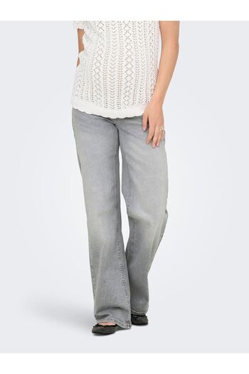 ONLY MATERNITY Jeans mit weitem Bein OLMJUICY Hohe Taille Weiter Beinschnitt Jeans
