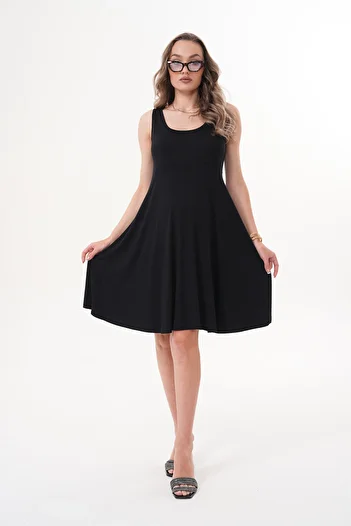Miss Dünya Lissa Pregnant and Maternity Sleeveless Knitted Fabric Midi Dress