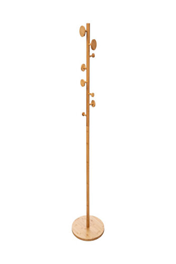 Five Simply Smart 8-Hook Durable High Quality Bamboo Coat Rack