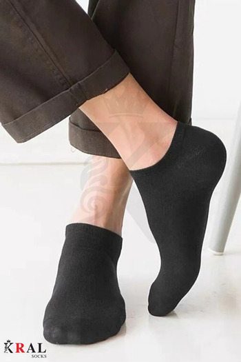 KRAL SOCKS Дамски - Мъжки 8 чифта памучни безшевни меки невидими чорапи до глезена от пениран памук