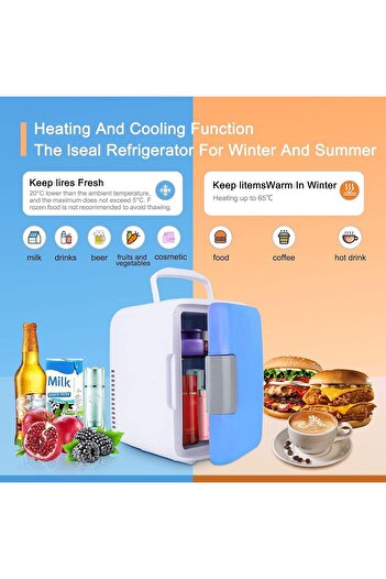 Cyber 4L Mini Car Refrigerator Portable Freezer Warmer Cooler Mini Dormitory Refrigerator for Camping Trav
