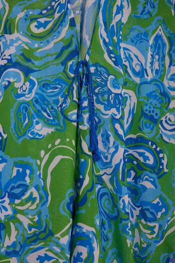 DeFacto Regular Fit Tropical Print Chiffon Beach Kimono-Fall in Love E8221Ax25Sp