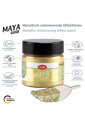 Viva Decor Maya-Gold VIVA DECOR glossy acrylic metallic paint, 45ml Champagne cream