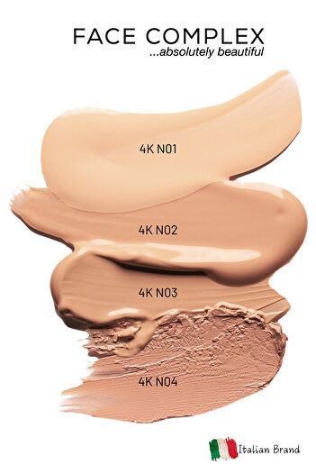 FACE COMPLEX 4k Foundation De Ten Rezistent La Apă N02 30ml - Italia