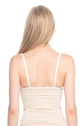 Emay Women's Double Waist Corset – Skin Color Slimming Waist – Double Belt Body Shaper