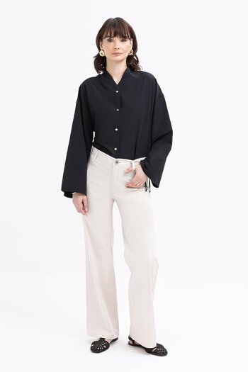 ALLDAY Stone-Wide Leg Lycra Trousers