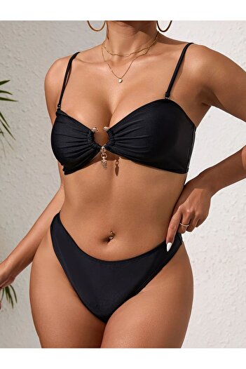 TRAJE DEN 3 Piece Bikini Set Mesh Overlay