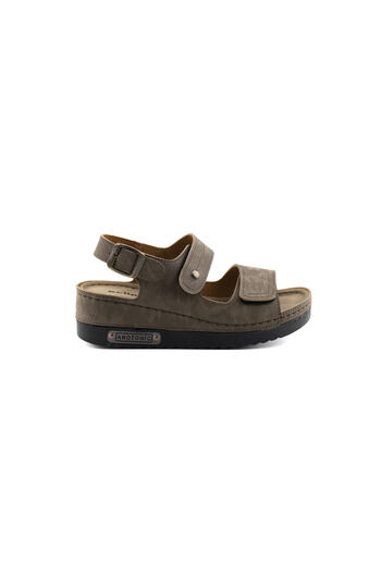 Roy Jones Women's Orthopedic Anatomical Sole Double Banded Velcro Back Buckle Daily Sandals Slippers