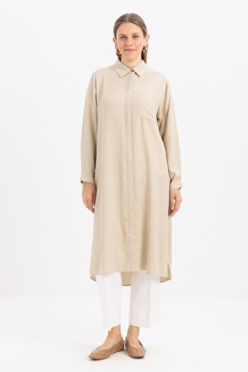 ALLDAY Defne-Slit Pocket Long Shirt