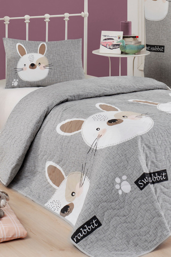 Eponj Home Multi-Purpose Blanket Single Bunny Gray