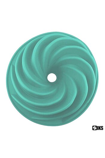 SIKS Baking Mold for Cakes, Cake, Silicone Material, Round, 22x9.5 cm, Turquoise