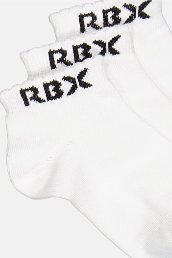 RBX جوارب كاحل بشعار العلامة التجارية للبنات الصغار، 5 أزواج، لون أبيض