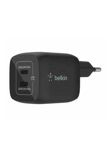 Belkin Belkin WCH011vfBK wall charger, 45W, PD 3.0, 2x USB-C (Black)