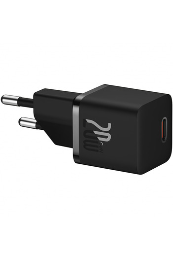 Baseus Incarcator Retea Cu Cablu USB-C Baseus GaN5 P10110900113-00, 20W, 3A, 1 x USB-C (Negru)