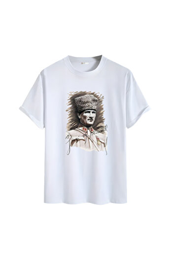 Gölge Store Ataturk National Model Printed Unisex Oversize T-Shirt
